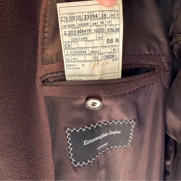 Ermenegildo Zenga Men's 100%
Pure Cashmere Coat - Picture 4 of 17